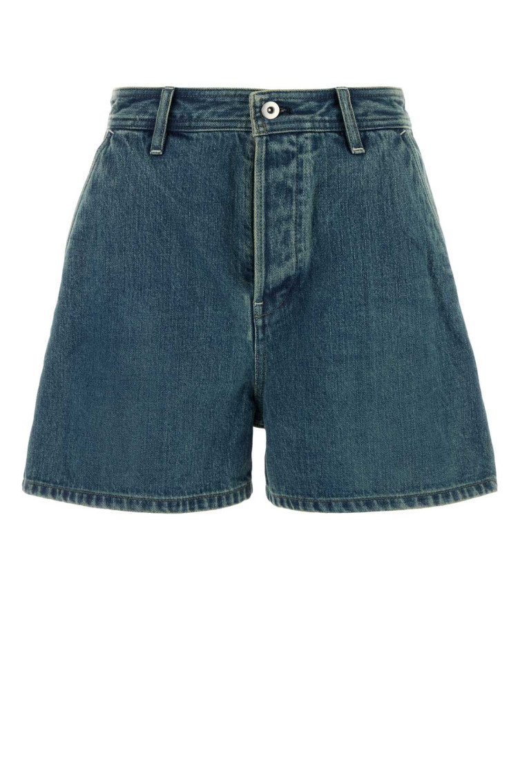 Shop Jil Sander Light Blue Denim Shorts