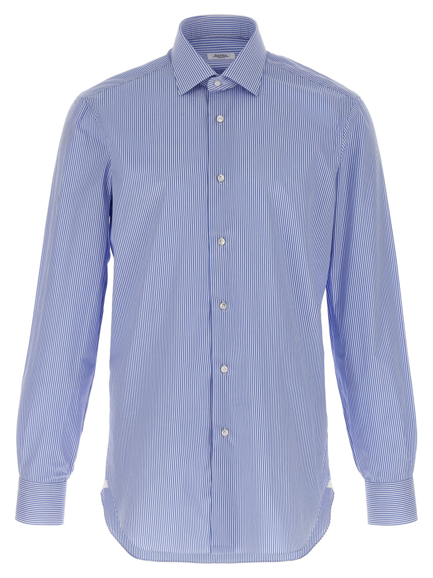 Barba Napoli Barba Striped Shirt In Blue