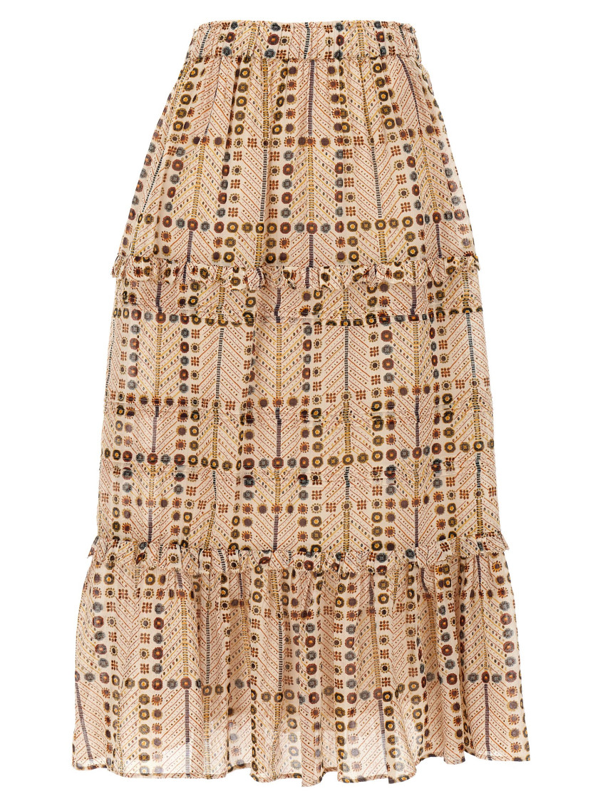 Shop Isabel Marant Étoile Beige Diya Skirt