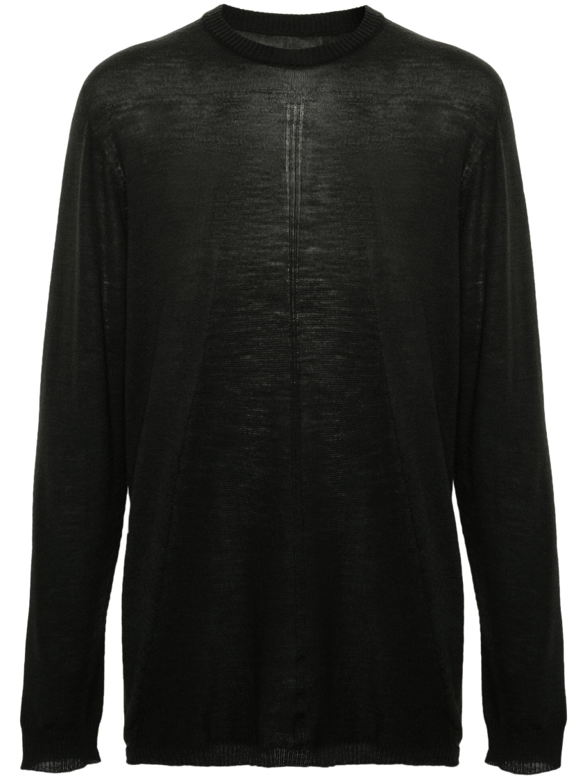 Rick Owens Dark Olive Oversized Level Sweater In Olive