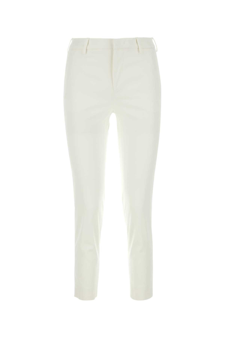 PT TORINO WHITE STRETCH VISCOSE PANT