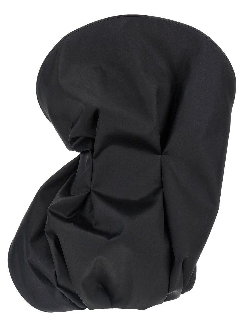 Magda Butrym Ruffle Detail Structured Silhouette Dress In Black
