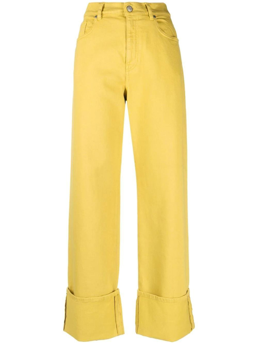 P.a.r.o.s.h Pressed-crease Straight-leg Trousers In Yellow