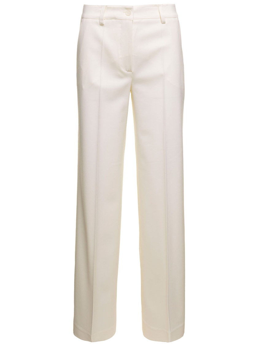 P.a.r.o.s.h White Pressed-crease Tailored Trousers In White