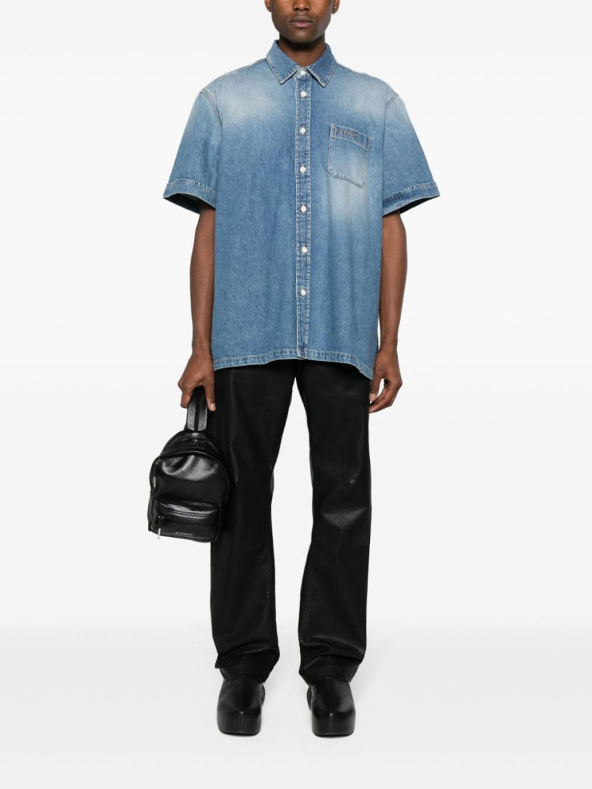 Givenchy Blue Denim Shirt for Men Online USA at Darveys.com