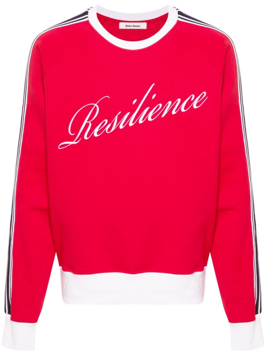Shop Wales Bonner Red Sweatshirt With Slogan