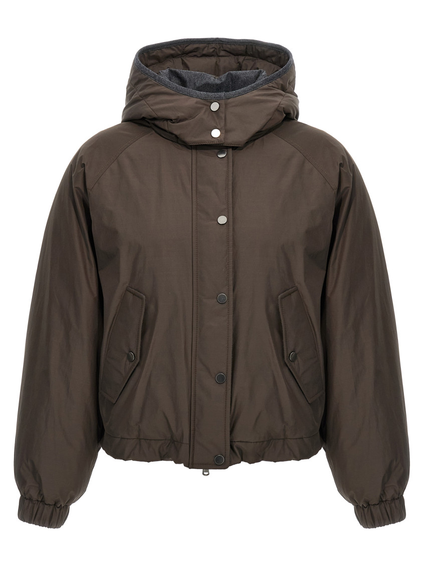 Shop Brunello Cucinelli Brown Cropped Jacket