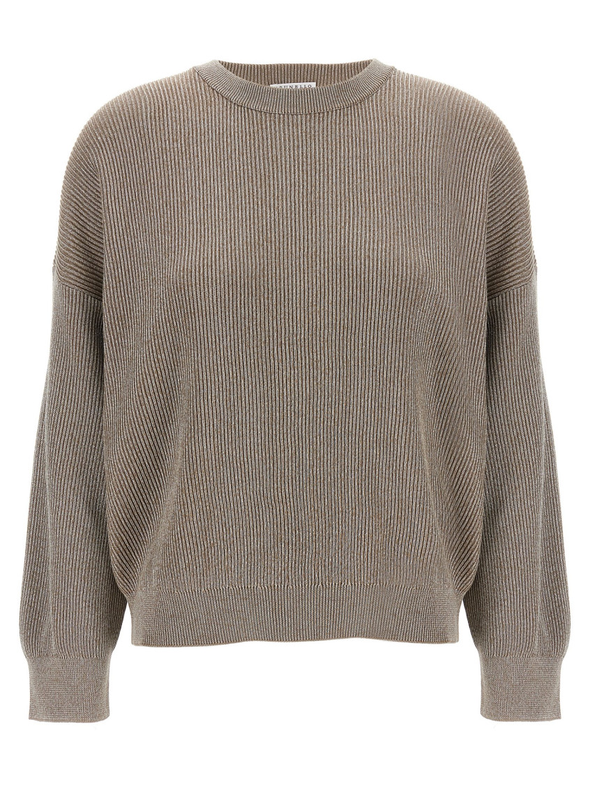 Brunello Cucinelli Sparkling Sweaters And Cardigans Beige