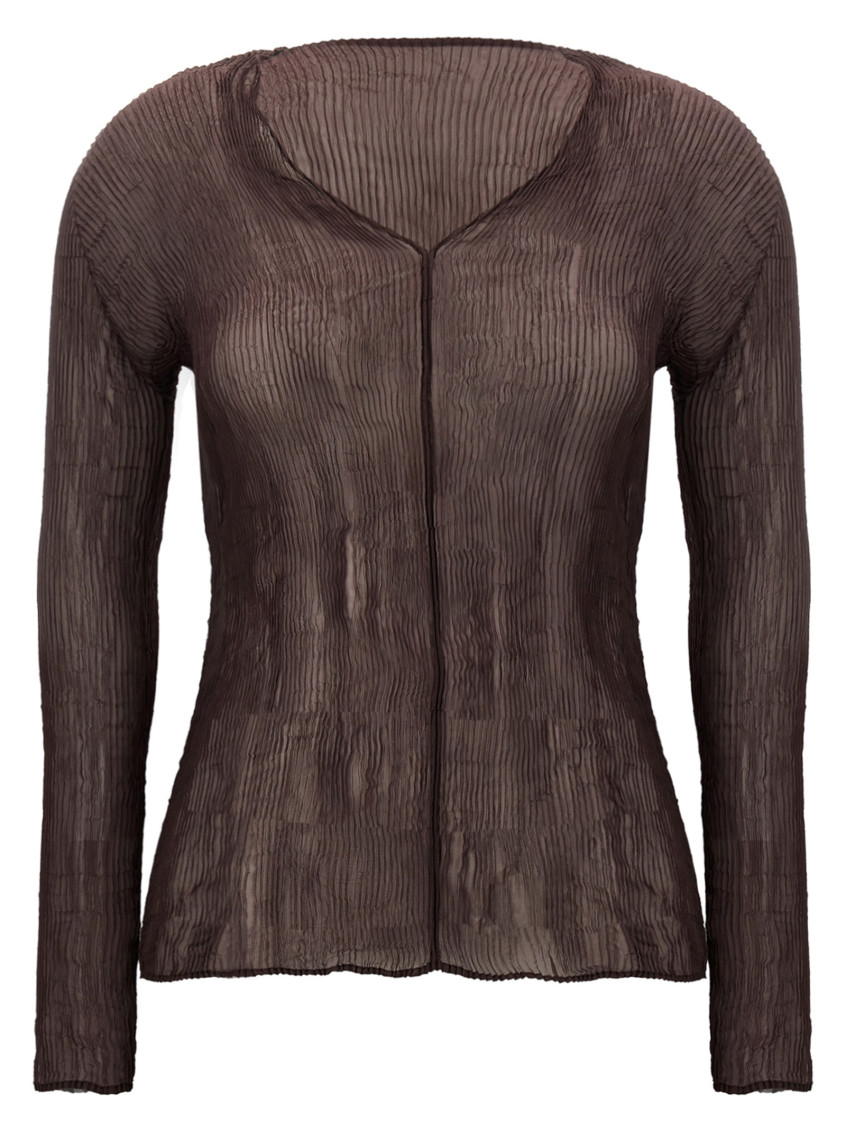 Issey Miyake Chiffon Twist 1 Sweaters And Cardigans Brown