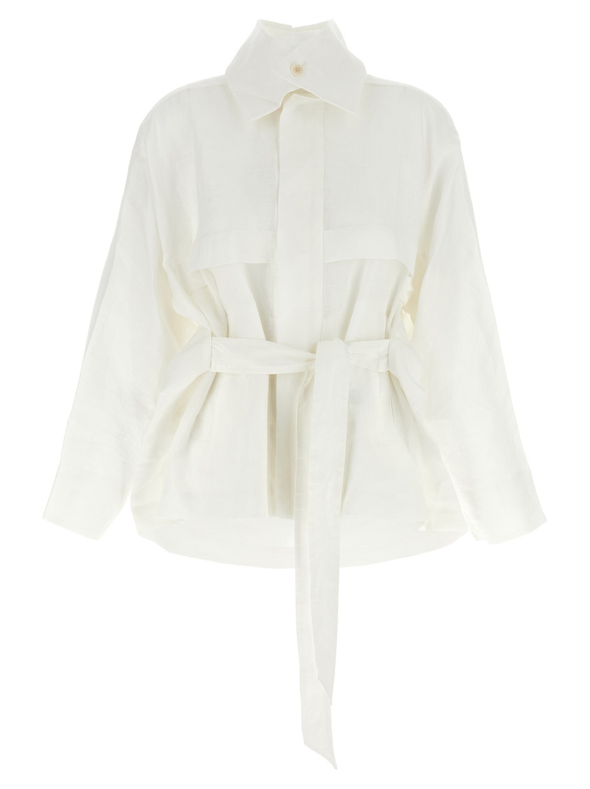 Issey Miyake White Hempen Jacket