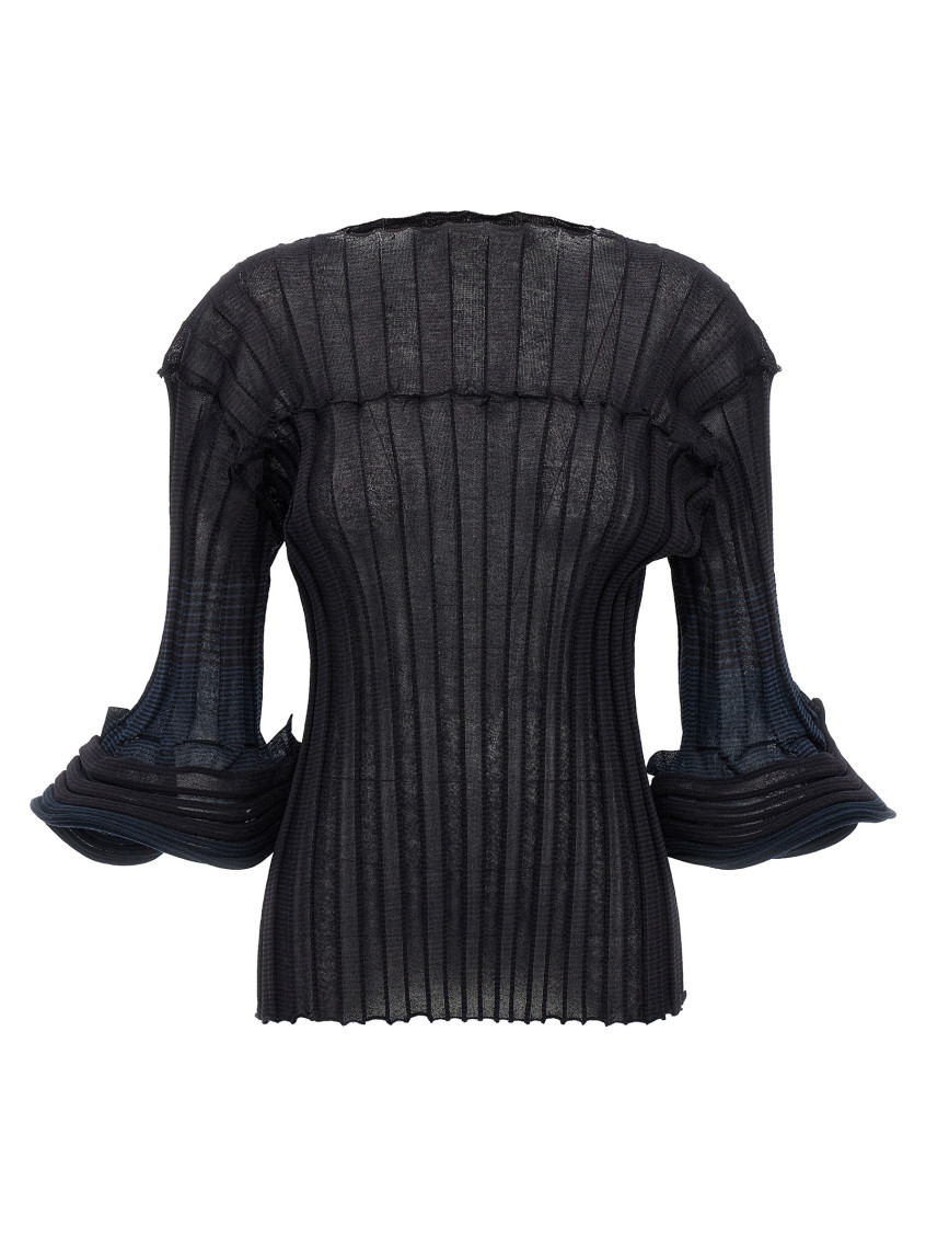 Shop Issey Miyake Blue Asagao Top