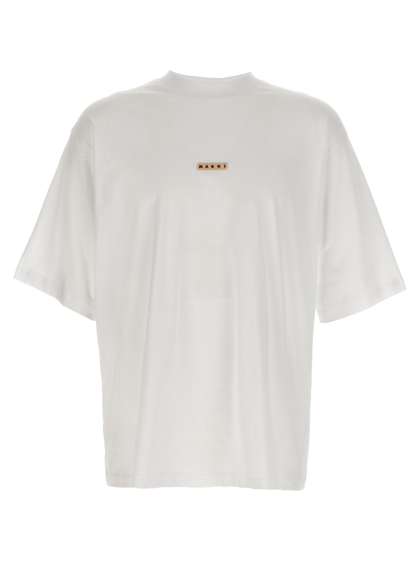 Marni Logo Patch T-shirt In White