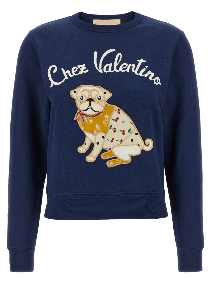 Shop Valentino Blue Chez Sweatshirt