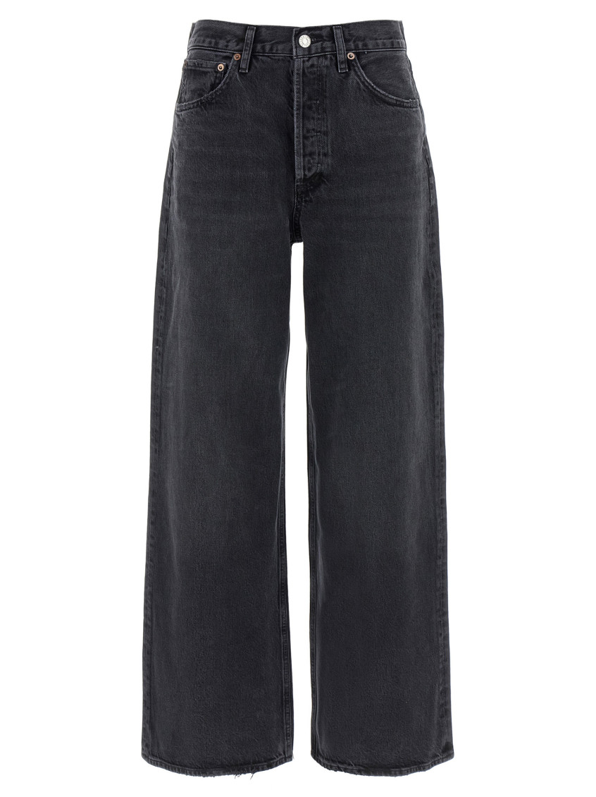 Shop Agolde Black Dame Jeans