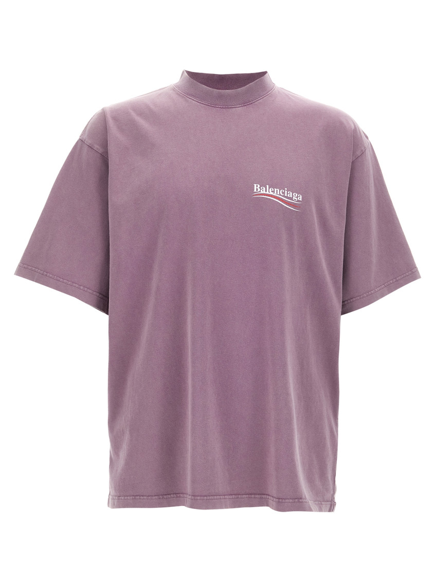 Balenciaga Purple Political Campaign T-shirt