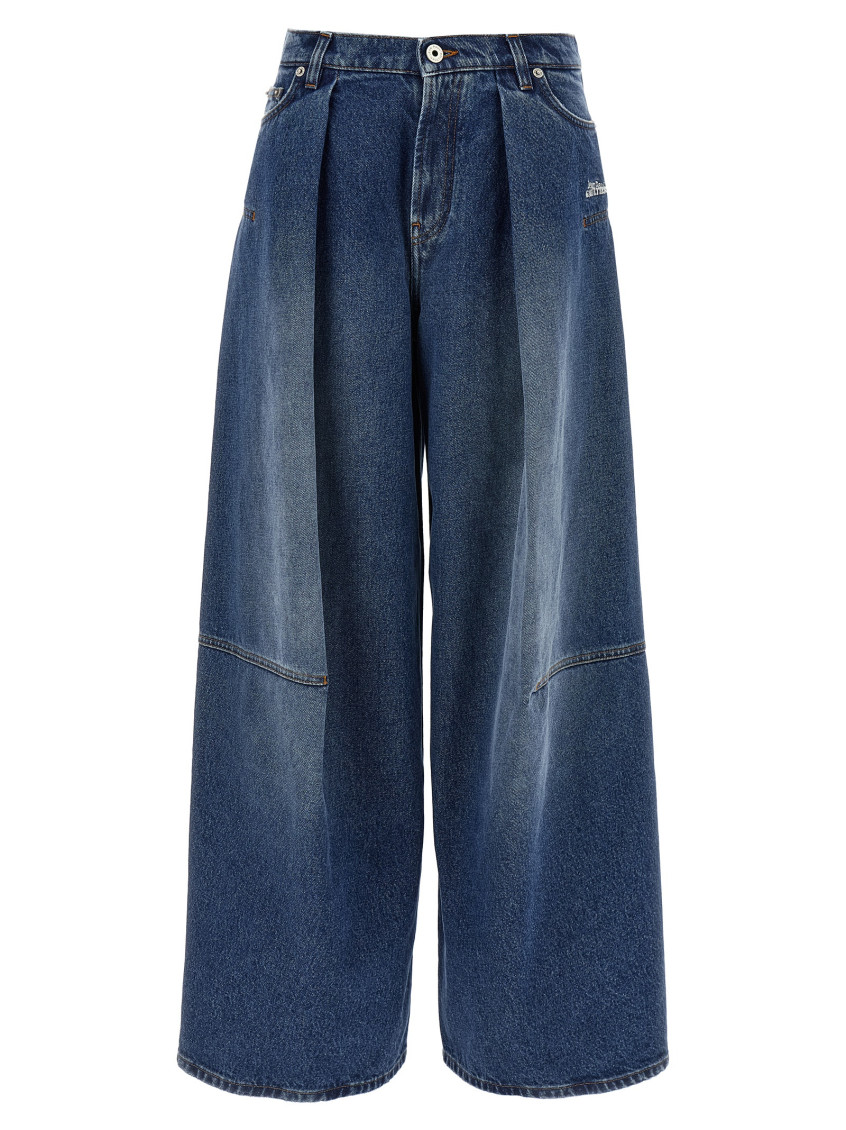 Shop Jean Paul Gaultier Blue Wide Jeans