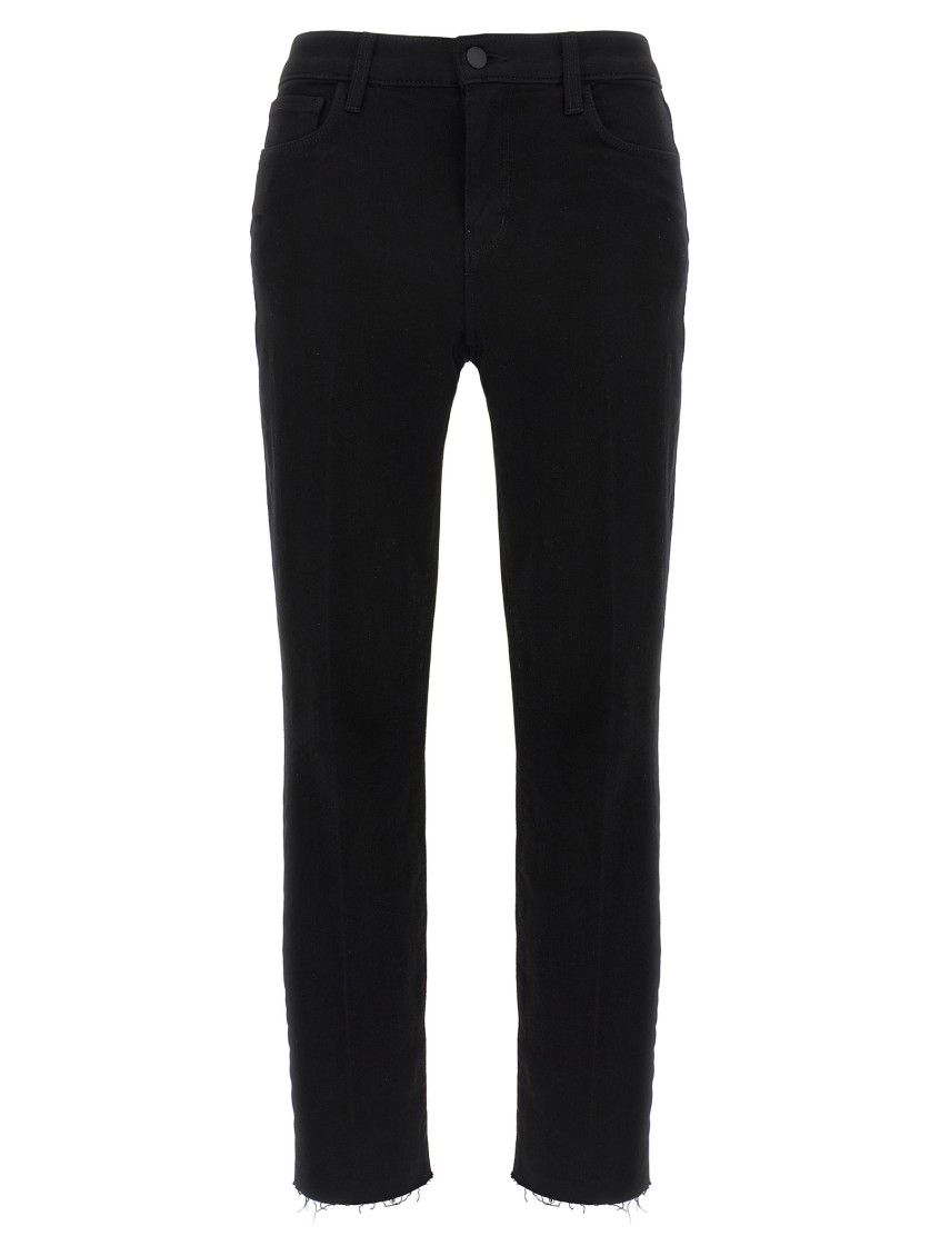 L Agence Sada Frayed Cropped High-rise Slim-leg Jeans