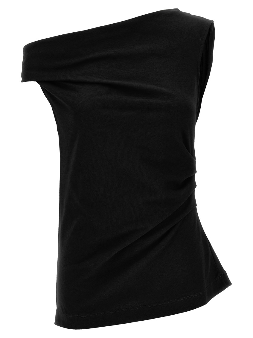 Dries Van Noten Off-the-shoulder Draped Cotton-jersey Top