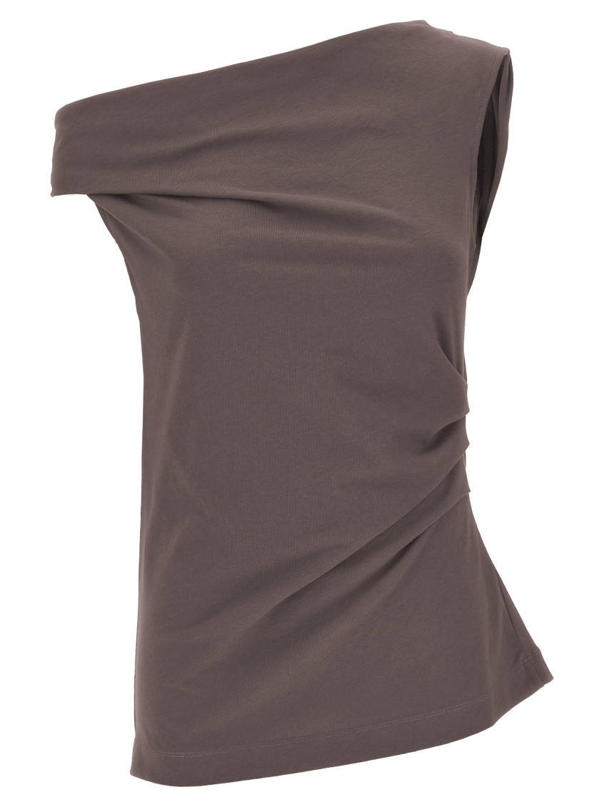 Dries Van Noten Grey Henray Top In Brown