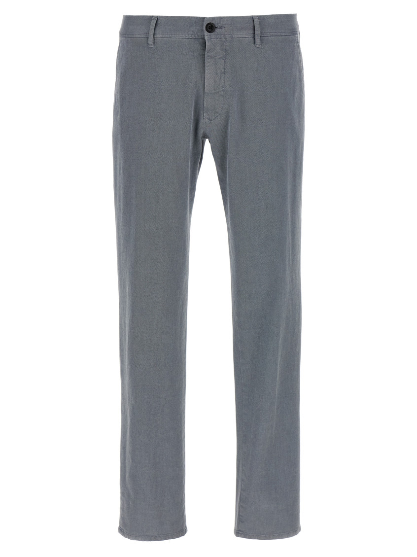 Incotex Cotton Twill Pants With Front And Back Pockets