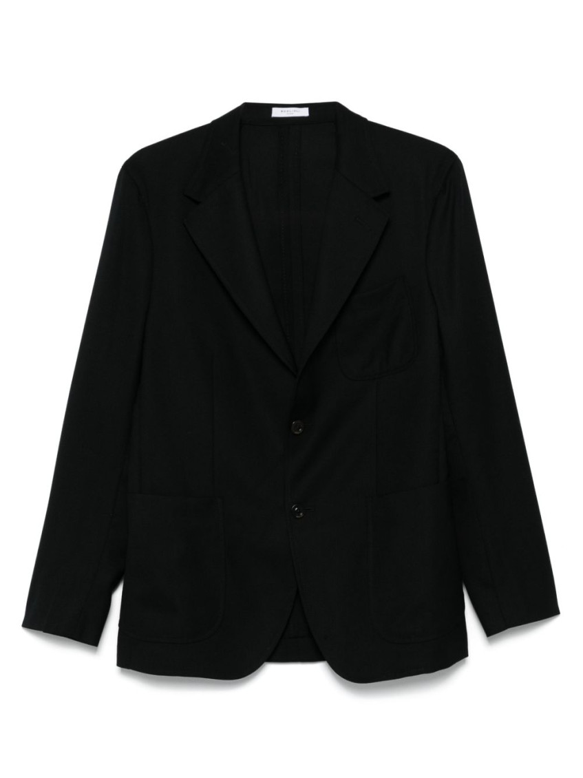 Boglioli Black Wool Single-breasted Jacket