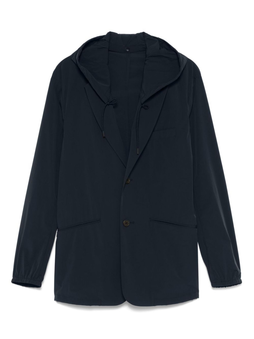 Emporio Armani Nylon Hooded Blazer Jacket