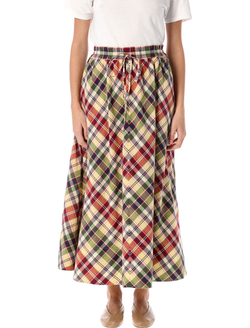 Ralph Lauren Cotton Skirt Featuring Elastic Waistband And Print
