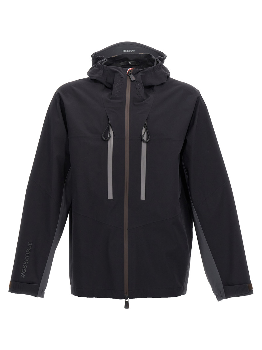 Shop Moncler Black Orden Hooded Jacket