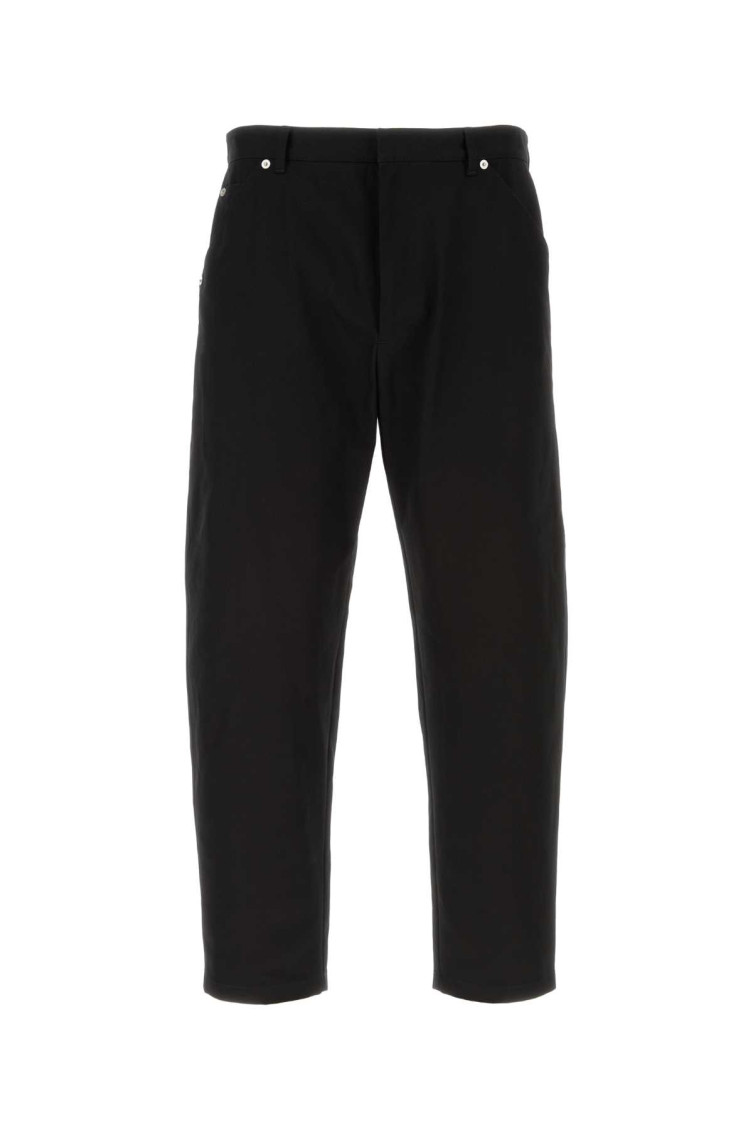 Prada Mid-rise Tapered Denim Jeans In Black