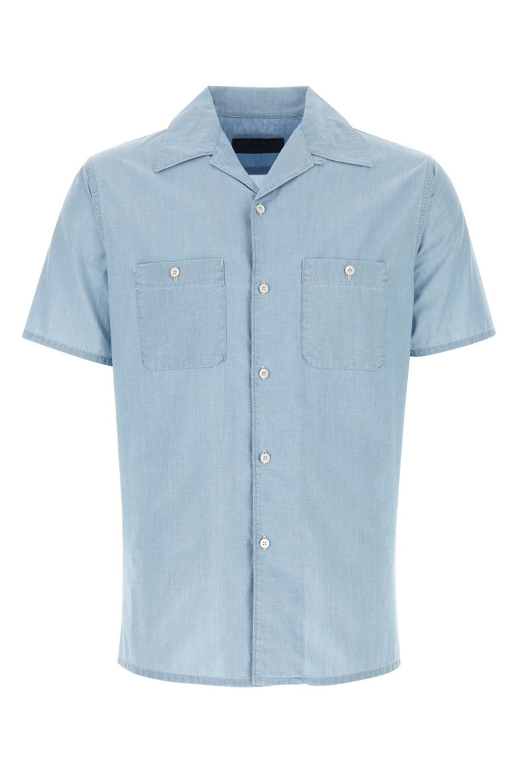 Prada Light-blue Cotton Shirt for Men Online India at Darveys.com