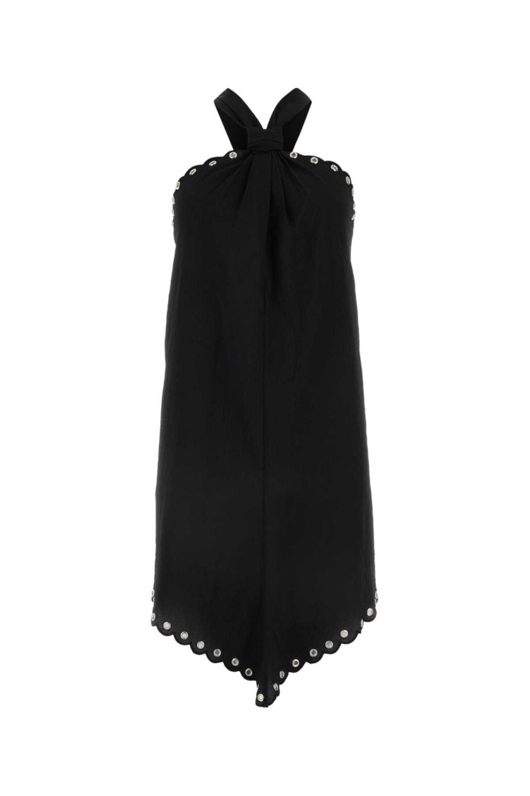 Shop Isabel Marant Black Polyester Tegany Mini Dress