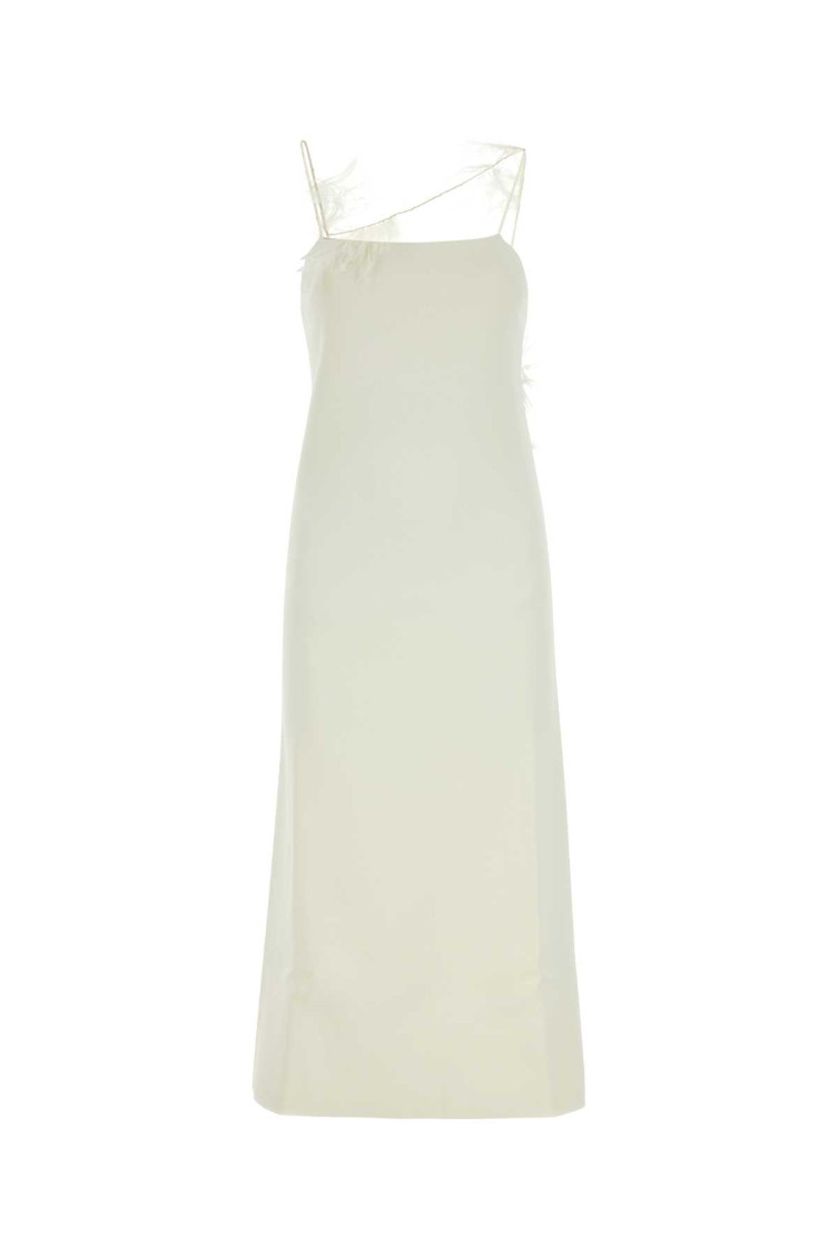 ワンピース JIL SANDER Ivory Viscose Blend Dress Jil Sander Ivory Viscose Blend Dress Women In Neutral | ModeSens