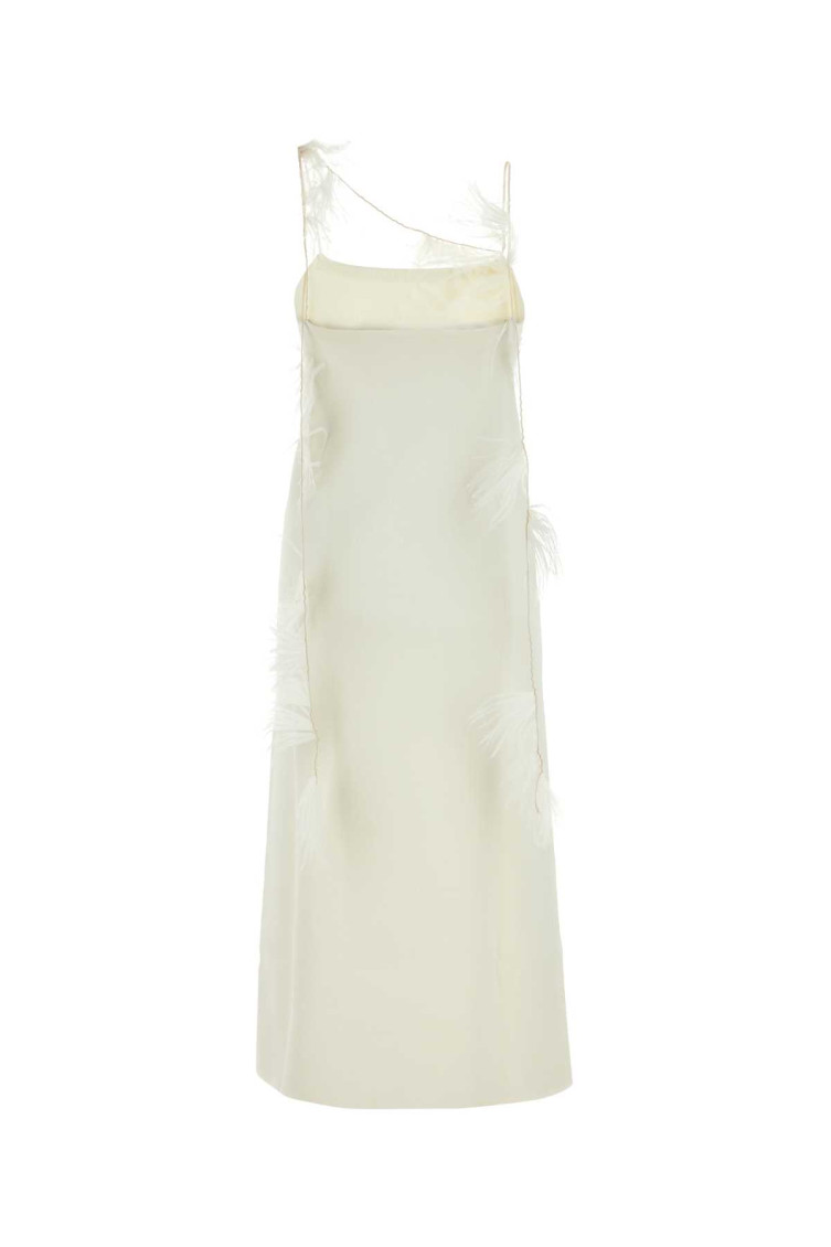 ワンピース Jil Sander Ivory viscose blend dress Jil Sander IVORY VISCOSE BLEND DRESS | REVERSIBLE