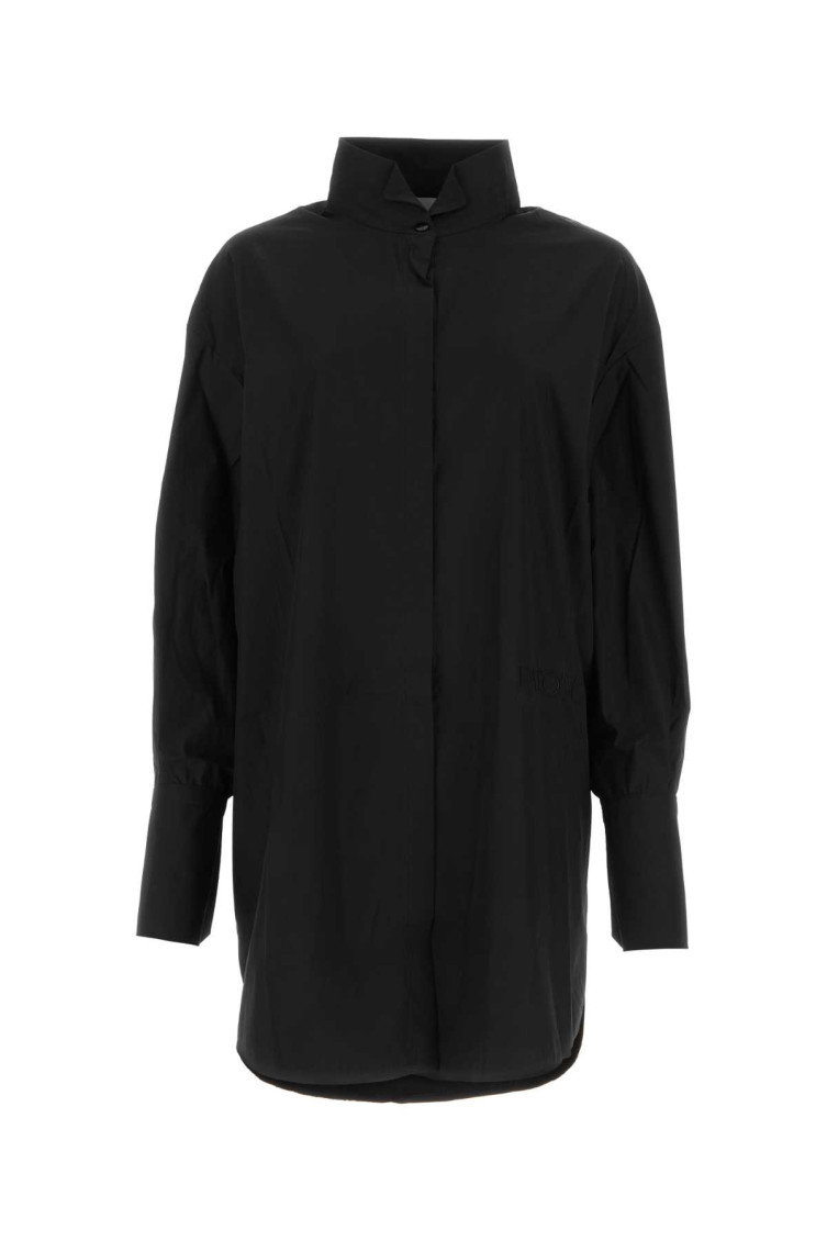 Patou Distinctive Elements In Contemporary Shirt Dress In Black