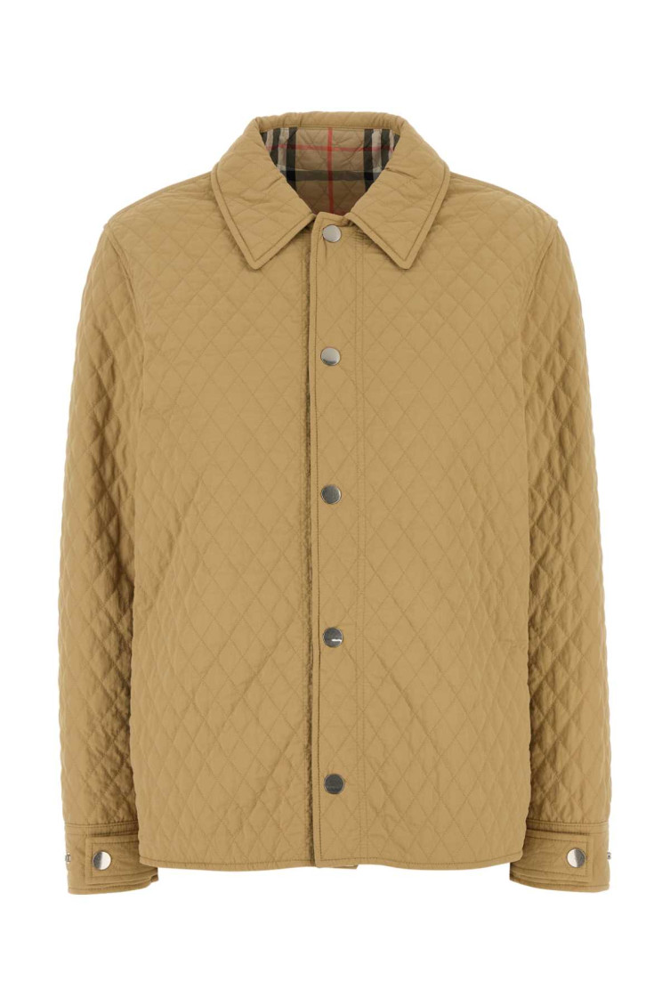Burberry Reversible Quilted Short Jacket In Brown
