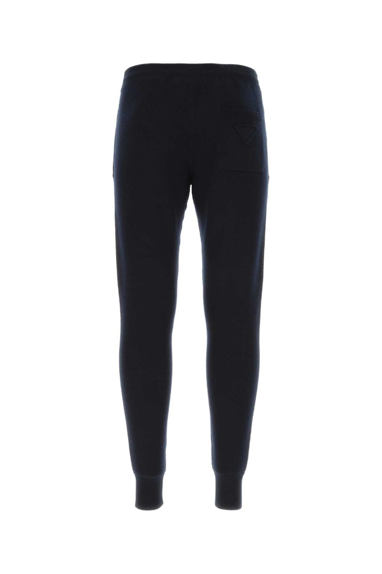 トラックパンツ・ジャージ PRADA Dark blue stretch cashmere blend joggers Prada Dark blue stretch Wool blend joggers for Men Online
