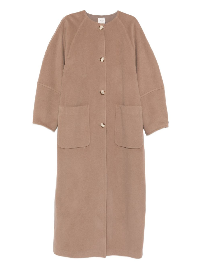 Alysi Brown Oversize Coat In Brown