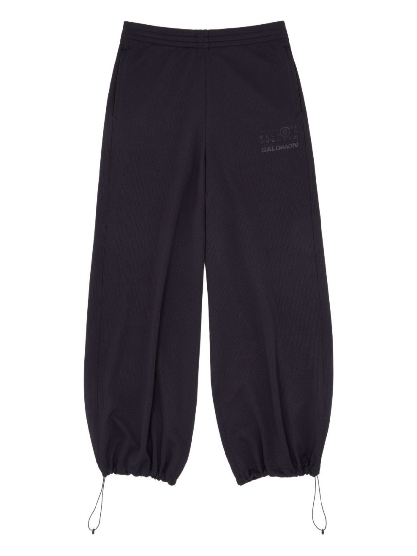 Mm6 Maison Margiela Relaxed Fit Trousers Drawstring Hem In Black