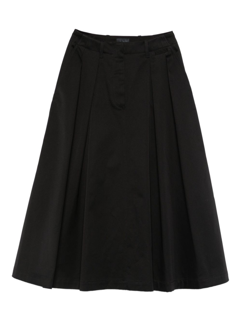 Moncler Black Pleated Skirt In Multi
