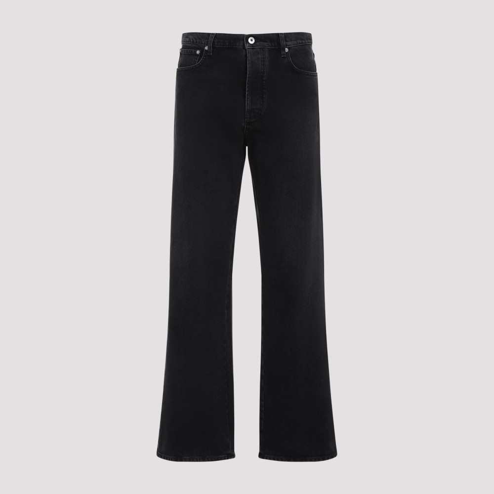 Off-white Relaxed Fit Diag Jeans In Black