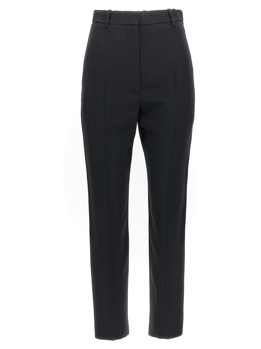 Alexander Mcqueen Mcqueen Crêpe Cigarette Pants In Black