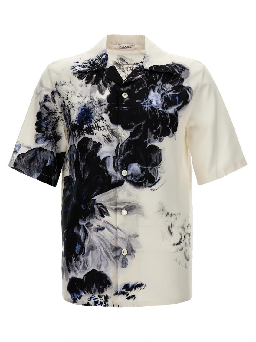 Alexander McQueen White Flower Print Shirt for Men Online India at 
