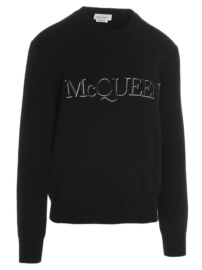 【関税&送料込】Alexander Mcqueen Sweatshirt With Logo Embro Embroidered Logo Hooded Sweatshirt Optic White for Men