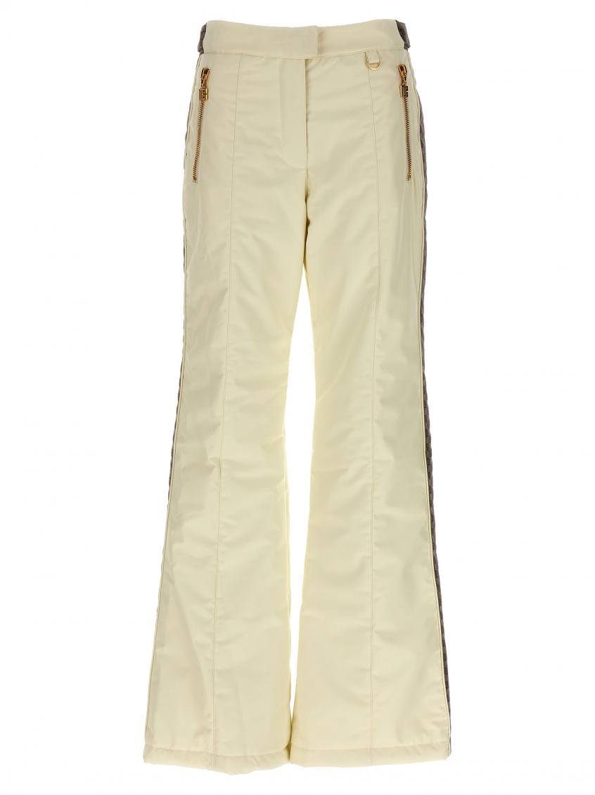 Balmain Ski Trousers Featuring Gold-tone Hardware In Neutral