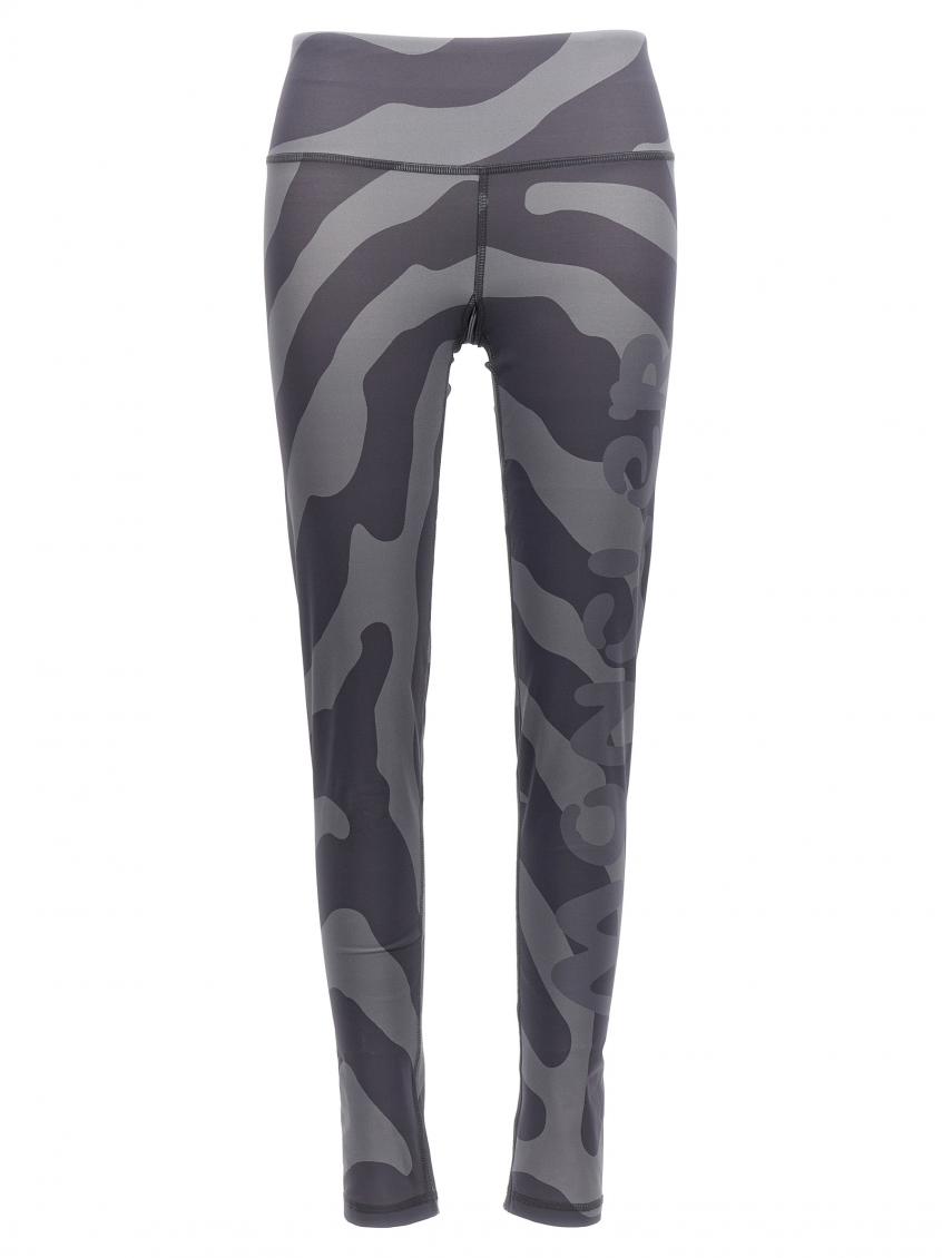 Moncler Printed Leggings Gray In Grey