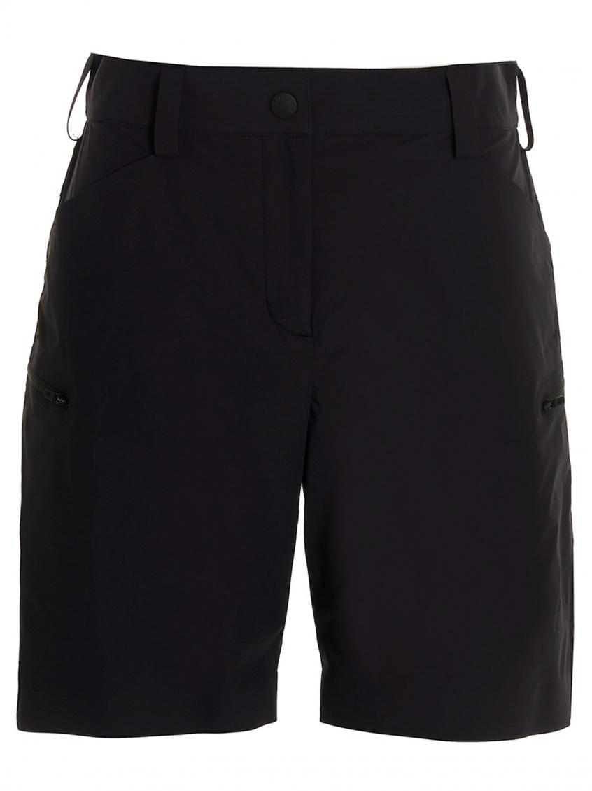 Moncler Black Nylon Bermuda Shorts In Black