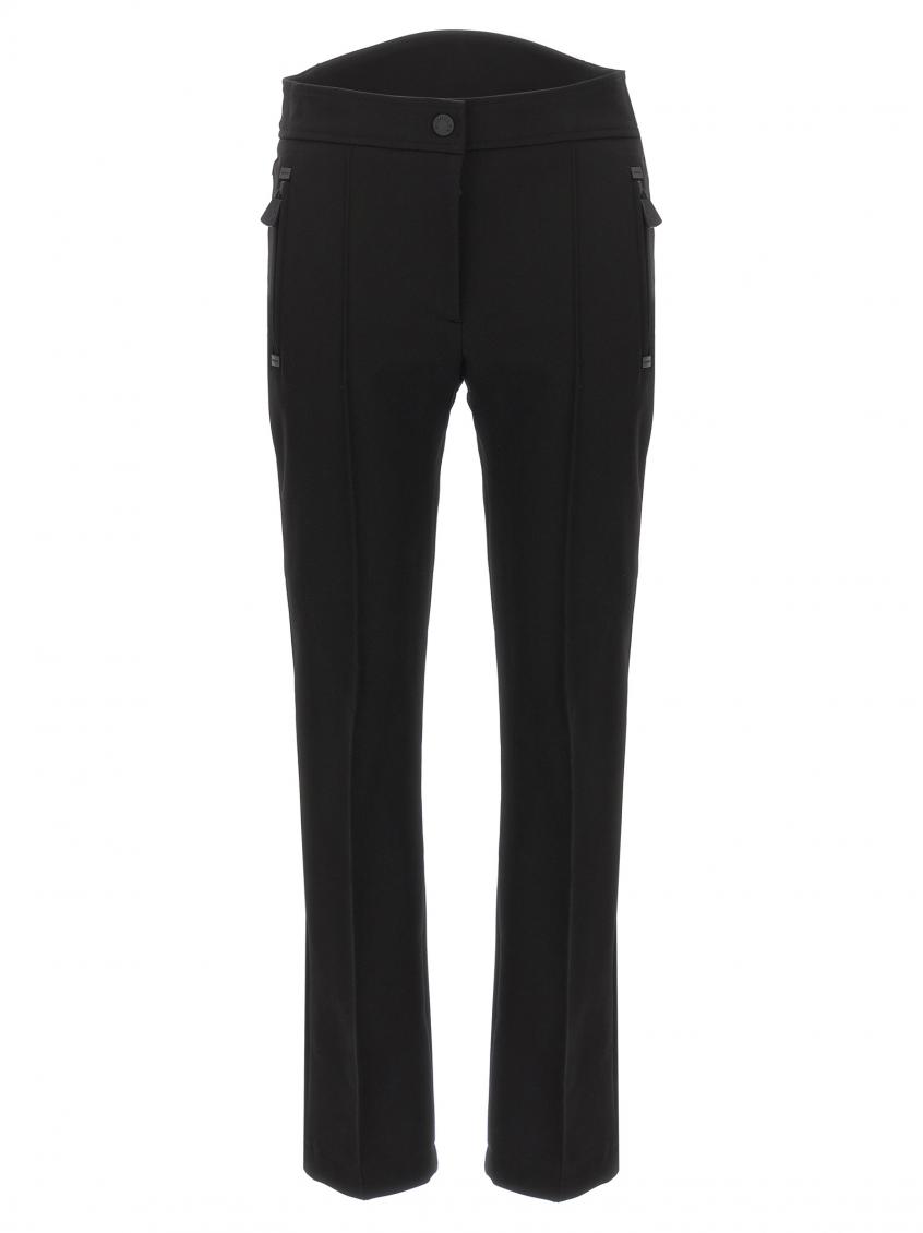 Moncler Black Stretch Pants In Black