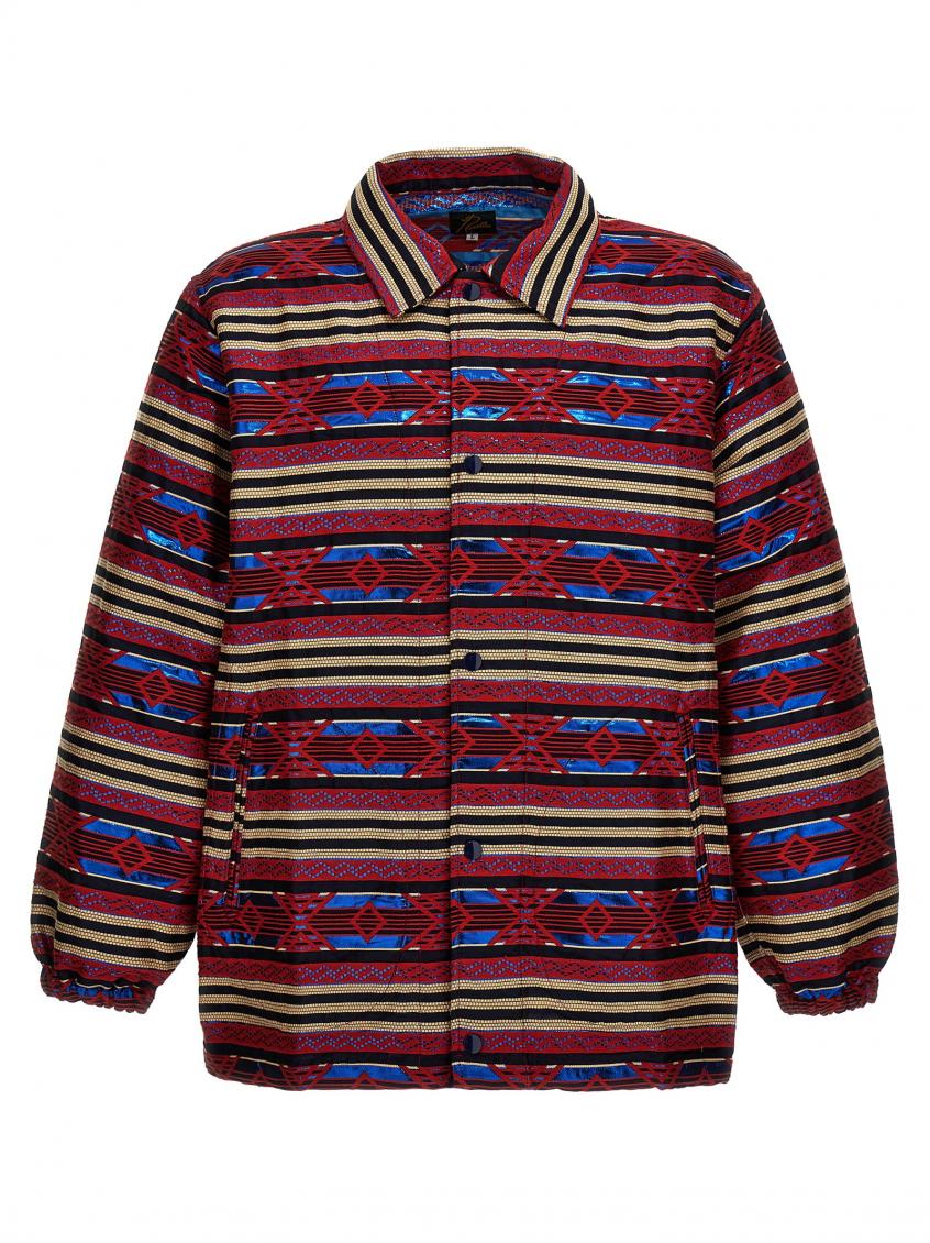 Needles Jacket Striped Pattern Side Pockets In Multicolor