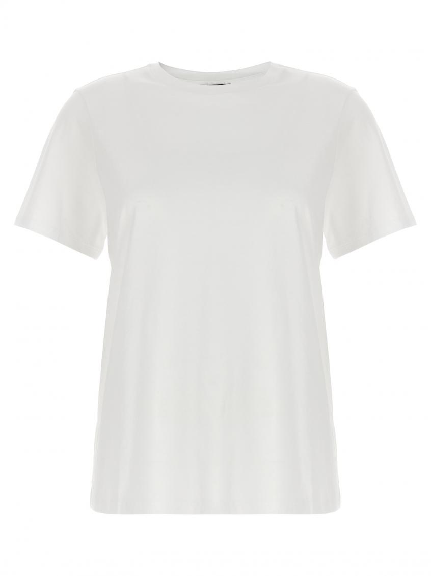 Theory Simple Crew Neck Short Sleeve Top In White