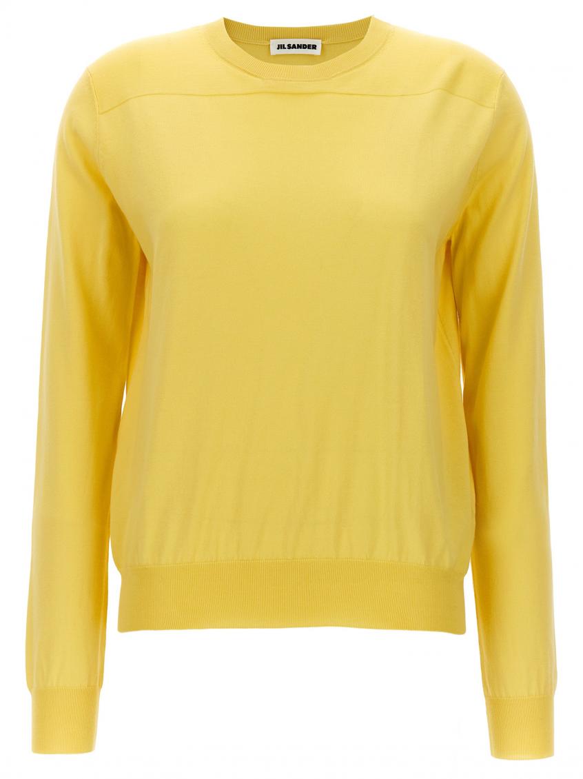 Jil Sander Women Round-neck Sweater In Yellow